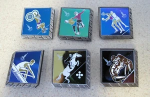 Russian Soviet Set of 6 Olympic pins Moscow 1980 Sport Значки Олимпиада 6шт - Picture 1 of 5