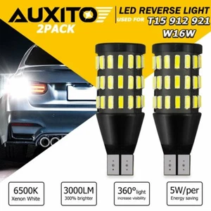 2X 921 LED Reverse Light Canbus Error Free 912 T15 W16W Backup Bulb 3000LM White - Picture 1 of 12