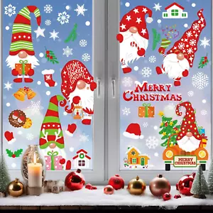 Christmas Window Clings Decorations 136 Pcs Window Stickers with Santa Claus - Picture 1 of 12