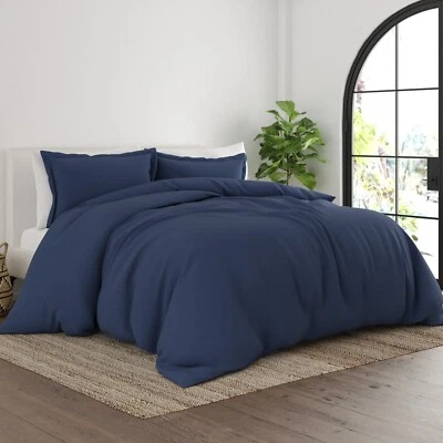 3 PC Cozy Double Brushed Microfiber Bedding Duvet Cover with Pillow Shams - Image 1 of 4