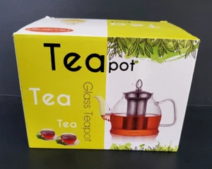 NEW Hiware Teapot Glass Stainless Stovetop Safe - Picture 1 of 6