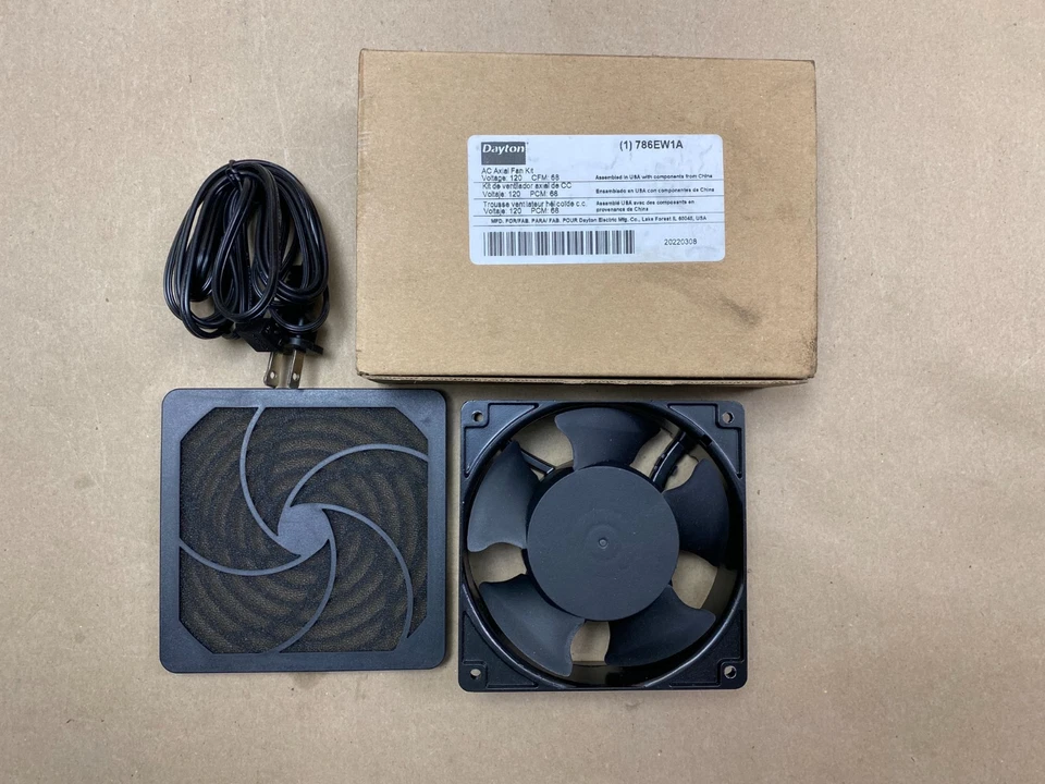 DAYTON 786EW6 Axial Fan Kit 3 1/2 in D