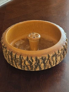Tronco albero vintage ciotola legno noce - Foto 1 di 9