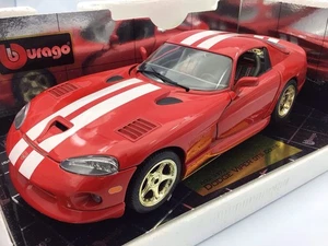 Burago 1/18 Scale 1997 Dodge Viper GTS Coupe - Red - Boxed - Picture 1 of 7