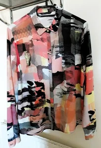 M&S Multi-Coloured Blouse Size UK 12 - 14 - Picture 1 of 7