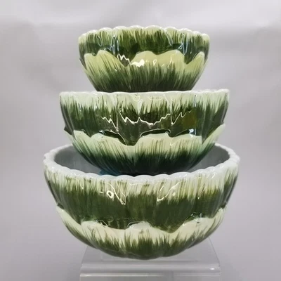 Juego de 3 cuencos de preparación para anidación de alcachofa colección granja Martha Stewart 2018 Foto 1 de 4