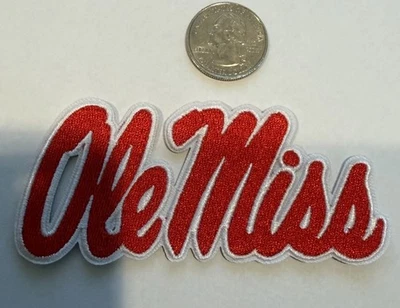 Parche bordado de hierro Ole Miss 4” X 2” ¡Impresionante! Foto 1 de 3