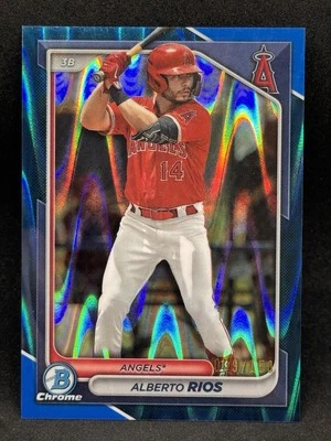Alberto Rios 2024 Bowman Chrome #BCP-98 Blue Raywave Refractor /150 - Angels - Image 1 of 2