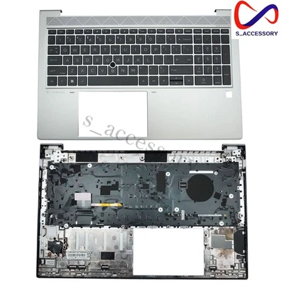 New HP EliteBook 850 G8 855 850 G7 15.6" Silver Palmrest Keyboard W Backlit US - Image 1 of 4