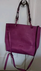  New Calvin Klein Sonoma Novelty North/South Tote, Reversible Purple & Black - Picture 1 of 7