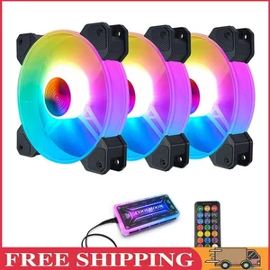 120mm RGB Cooling Fan Chassis Gorgeous Quiet Radiator (3 Fans) - Bild 1 von 12