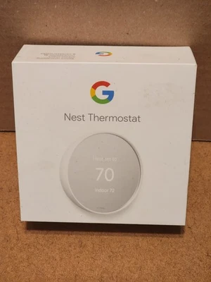 Google Nest Thermostat Model G4CVZ Snow White WIFI Smart Programmable - 24V Sys - Image 1 of 4