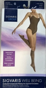 Sigvaris Damen transparente modische kniehohe Strumpfwaren CT 15-20mmHg schwarz Größe B - Bild 1 von 3