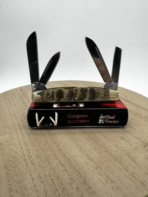 Steel Warrior Congress SW-118RH 3 1/2” Closed Pocket Knife Ram Horn **NIB** - Image 1 of 4