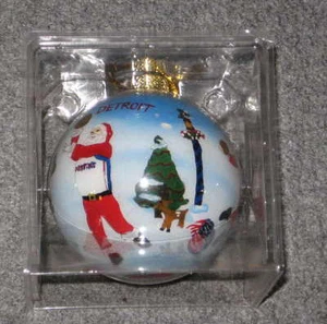 Detroit Kolben handbemalt Weihnachtsschmuck Kugel   - Bild 1 von 3