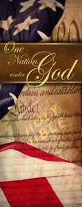 Inspirierendes christliches Kirchenbanner/Eine Nation 24" x 60" (G1818-1) - Bild 1 von 1