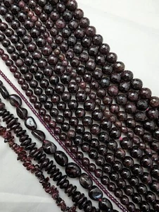 Garnet Gemstone Beads, Red Garnet, Choose Your Shape And Size - Picture 1 of 33