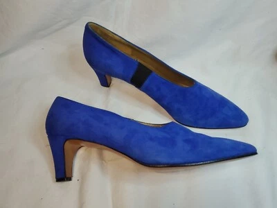 Zapatos de salón vintage Adrienne Vittadini azul gamuza tacón medio alto 8,5 M España Foto 1 de 4