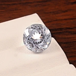 10x10 MM Natural Flawless Sky Blue Aquamarine Round Cut Loose Gemstone 4.80 Ct - Picture 1 of 5