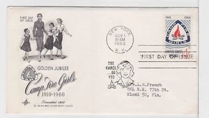 TurtlesTradingPost - Campfire Girls Golden Jubilee -1960 #1167 Artcraft FDC - Picture 1 of 1