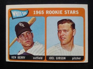1965 Topps Baseball Card # 368 White Sox Rookies - Ken Berry / Joel Gibson RC