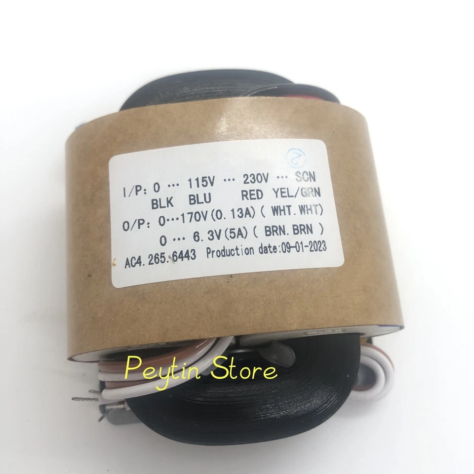 50W(56VA)Input 0-115V-230V-SCN Output 0-170V 0-6.3V R-type PowerAudioTransformer - Image 1 of 2