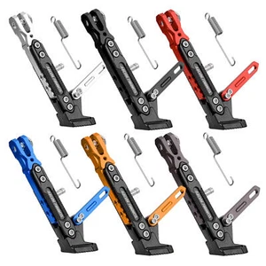 Universal Adjustable Aluminum Alloy Motorcycle Side Stand Kickstand Holder - Picture 1 of 18