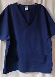 Crest Scrub Uniform Shirt 2 pocket Short sleeve Blue Size XL - Picture 1 of 5