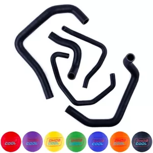 Kit de manguera de silicona refrigerante radiador KAWASAKI Ninja ZX6R ZX636C/D 2005-2006 negro - Imagen 1 de 13