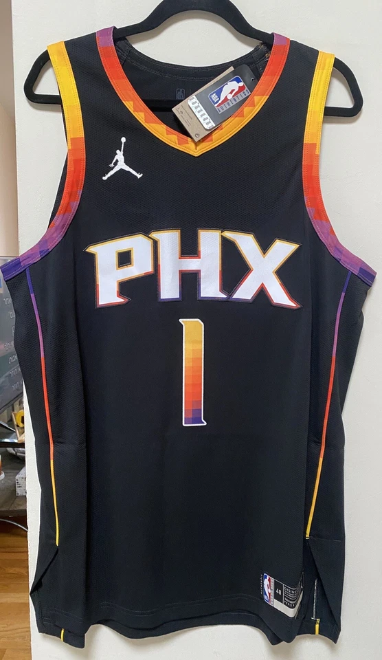 NBA Jordan Phoenix Suns Devin Booker Statement Jersey Black #1 44 Medium