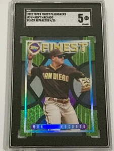 2022 Topps feinste Rückblenden #76 Manny Machado SGC 5 schwarz Refraktor/25 - Bild 1 von 2