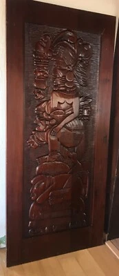 Puertas y mesas mayas antiguas sobre caoba hondureña.  Foto 1 de 4