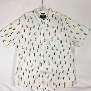 American Rag Button Down Hula Girl Aloha Hawaiian Shirt 3XL White XXX-Large - Picture 1 of 15