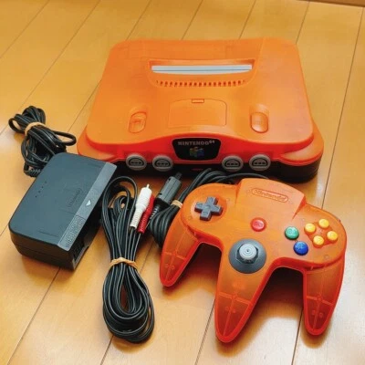 Consola NINTENDO 64 Naranja Transparente Limitada DAIEI HAWKS PROBADA con CONTROLADOR NTSC-J Foto 1 de 4