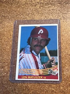 1984 Donruss Baseball # 549 Len Matuszek - Picture 1 of 4