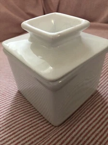 White Square Porcelain Butter Bell Crock by Fox Run - Picture 1 of 5
