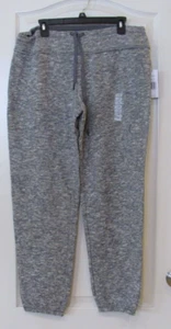 CK Calvin Klein Embroidered Jogger Pants Gary Marled Women's Sz XL NWT MSRP$59 - Picture 1 of 2