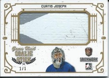 2017 Leaf ITG Stickwork Game Used Goalie Stick CURTIS JOSEPH 1/1 Gold #GGS-04