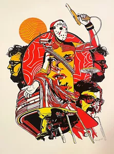 VERMONT Art Print Poster 2008 Signed and Numbered By Tyler Stout Red and Yellow - Picture 1 of 8