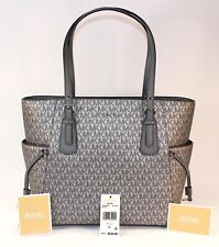 NEW Michael Kors Voyager East West Tote • Dark Silver • 30H3SV6T4M