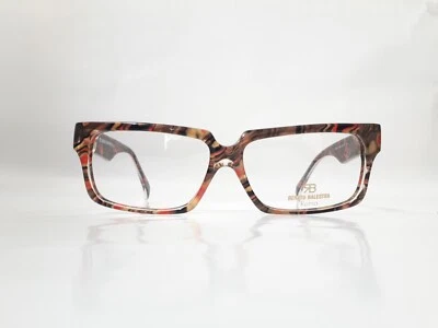 Renato Balestra Gafas Hombre Marrón Mármol De Colección Años 80 Angular Grueso Acetato Nuevo de Lote Antiguo Foto 1 de 4
