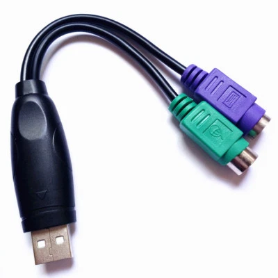 USB Male to PS2 Female Active Converter Connector Cable Adapter - Mouse Keyboard - Image 1 of 2