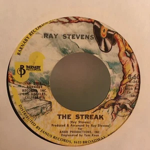 RAY STEVENS 7" SINGLE , THE STREAK / YOU,VE GOT THE MUSIC INSIDE - Picture 1 of 2