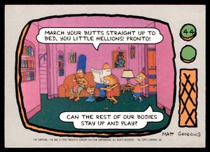 Topps The Simpsons (1990) March your butts (Maggie’s Mutterings) No. 44