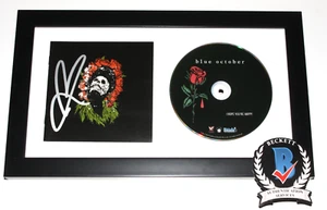JUSTIN FURSTENFELD SIGNED FRAMED BLUE OCTOBER I HOPE YOU'RE HAPPY CD BECKETT COA - Picture 1 of 3