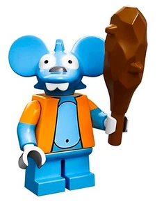 LEGO Minifigures The Simpsons Series 71005 Itchy the Blue Figure Mouse with Club - Picture 1 of 2