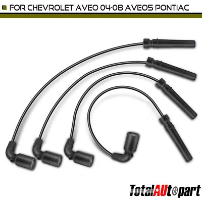 Juego de 4 cables de bujía para Chevrolet Aveo 2004-2008 Aveo5 Pontiac Wave Daewoo Foto 1 de 4