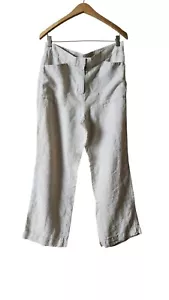 Pantalone CHICO'S 100% lino vestibilità ampia taglia-1-M - Foto 1 di 4