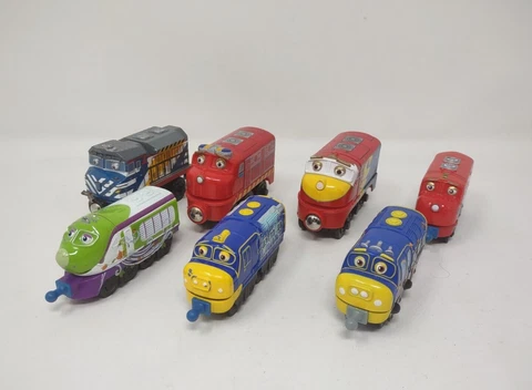 Chuggington Trains Lot of 7 Train Engines Jazwares Die Cast Magnetic & Others Cover
