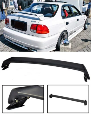 For 96-00 Honda Civic Mugen Style Rear Spoiler Wing trunk ABS Plastic 4Dr Sedan - Image 1 of 4